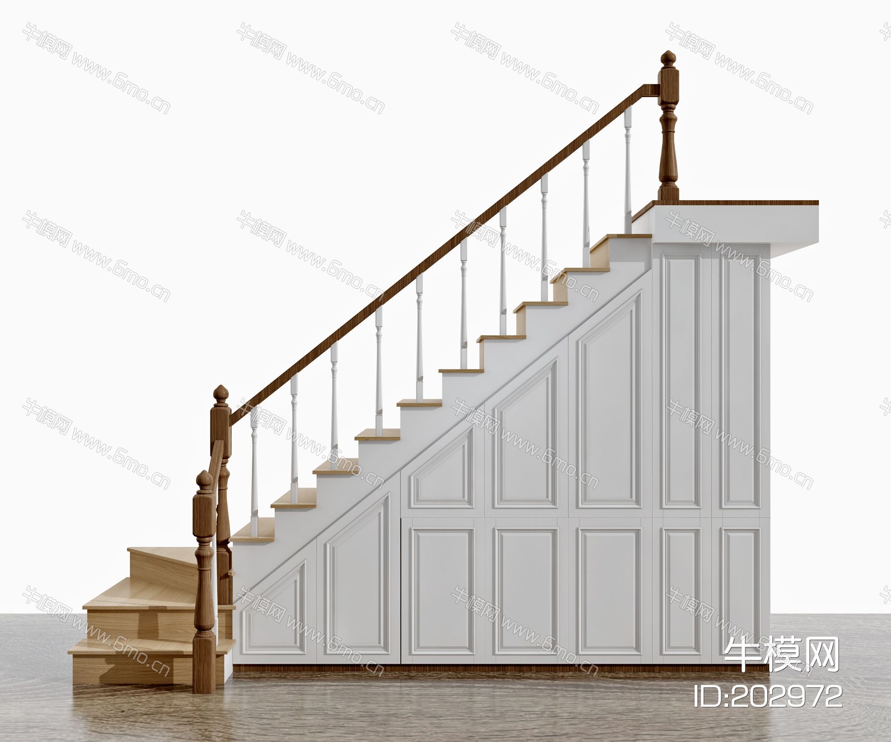 美式实木楼梯