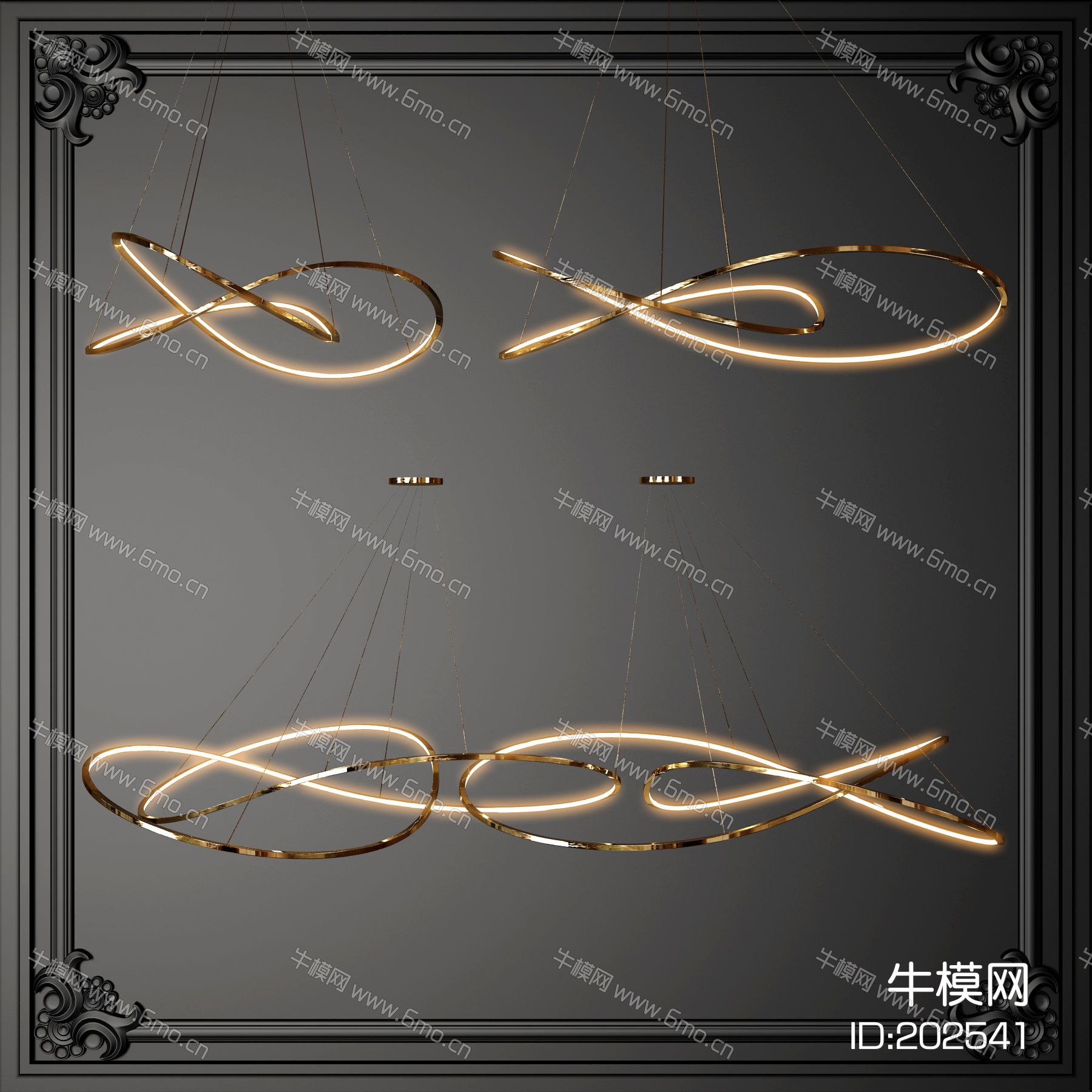 现代金属环形吊灯