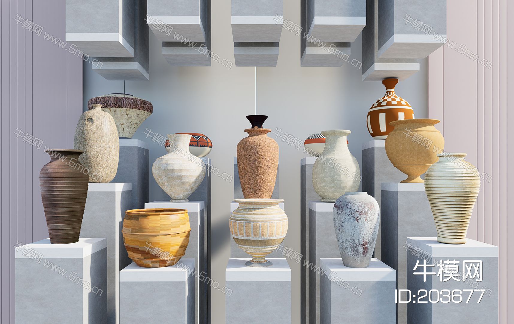  中式陶器 瓷器摆件 陶器摆件 古朴 素色陶器