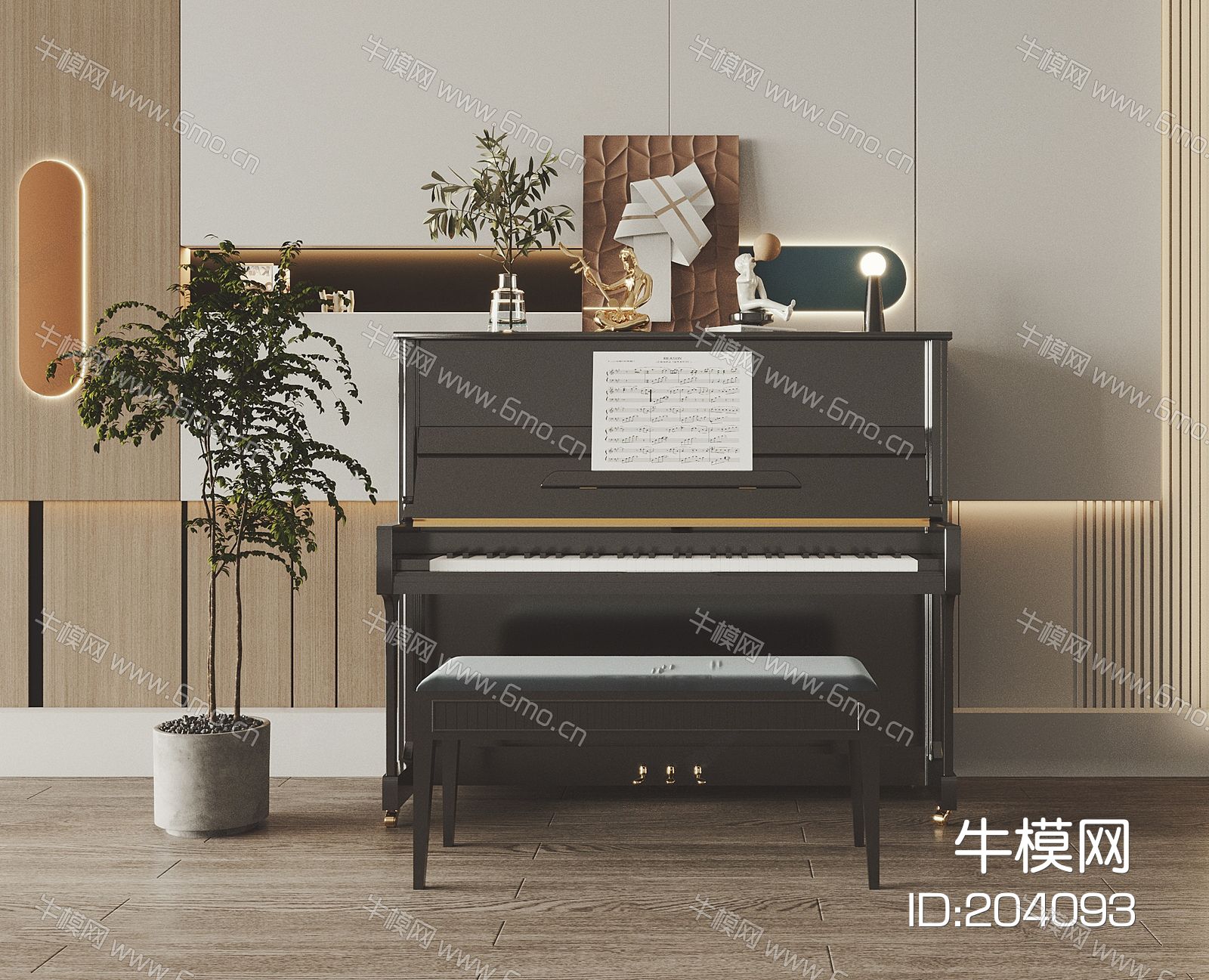 现代黑色钢琴