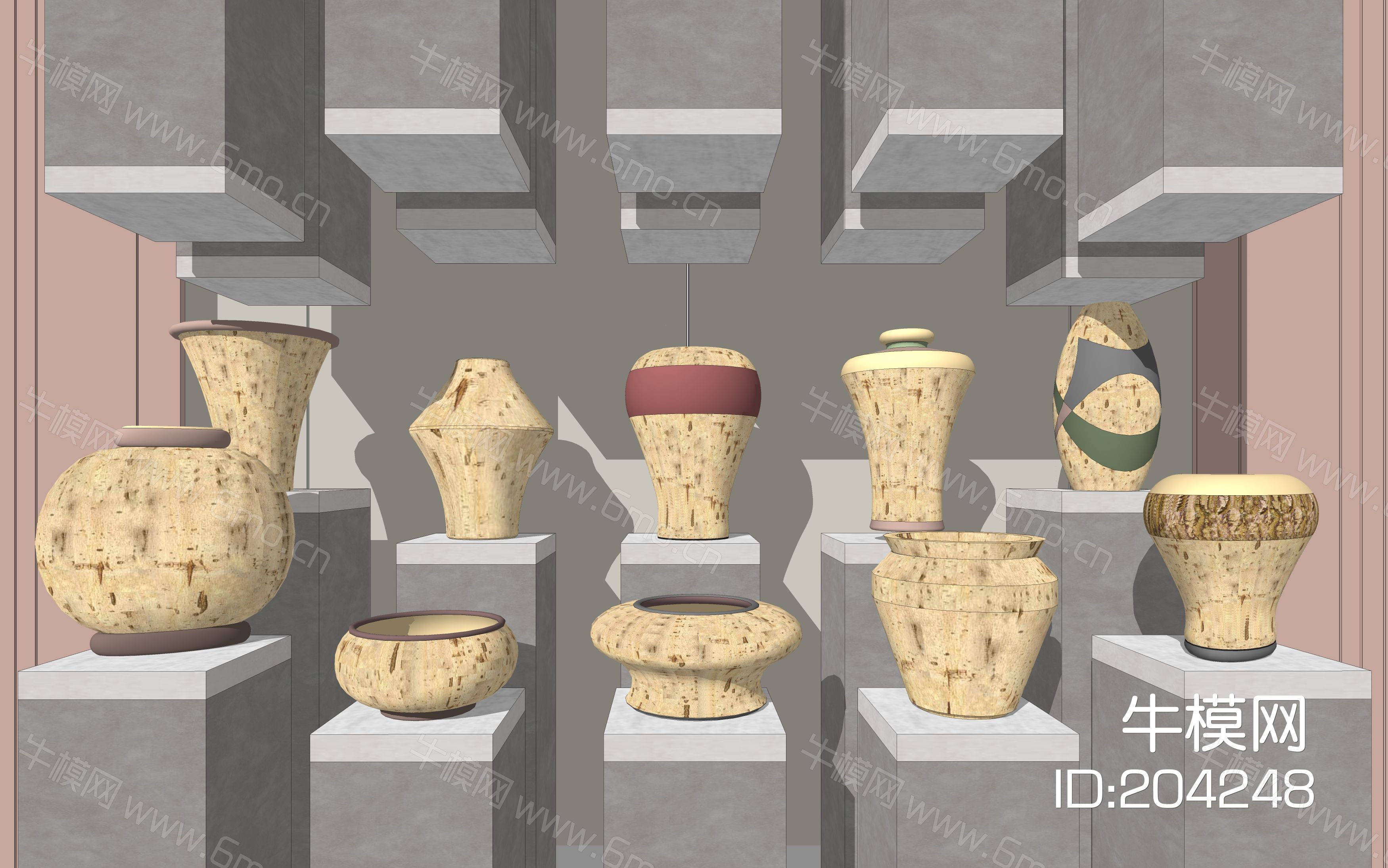 中式陶器 瓷器摆件 陶器摆件 古朴 素色陶器