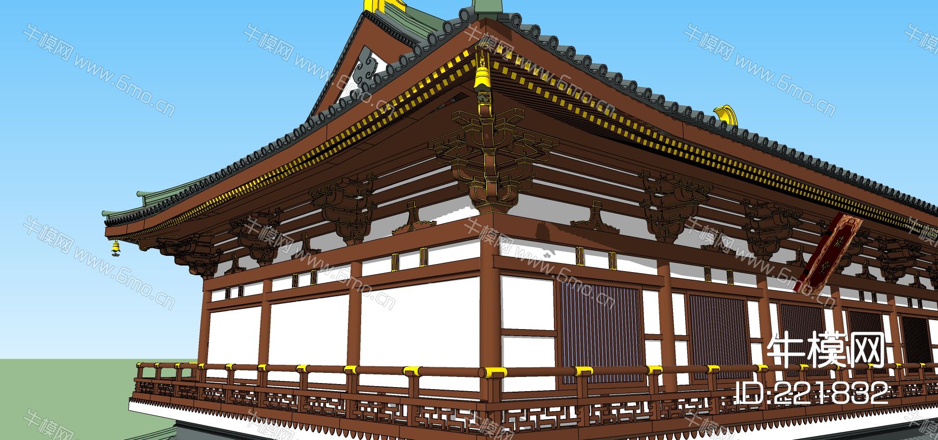 中式风格中式古建筑SU模型