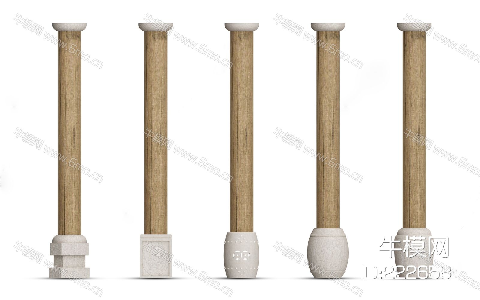 中式柱子圆盘实心柱