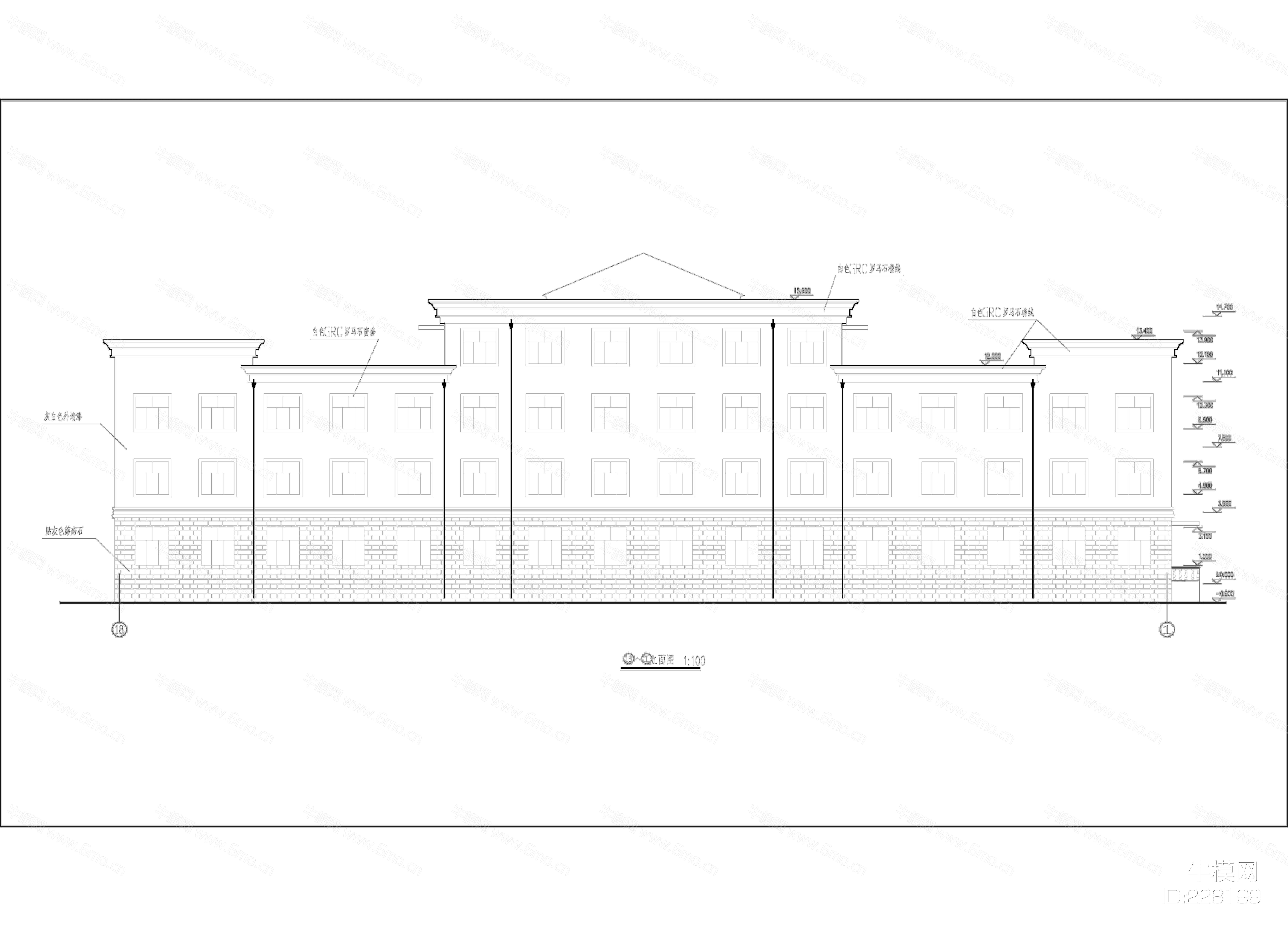 四层办公楼建筑施工图
