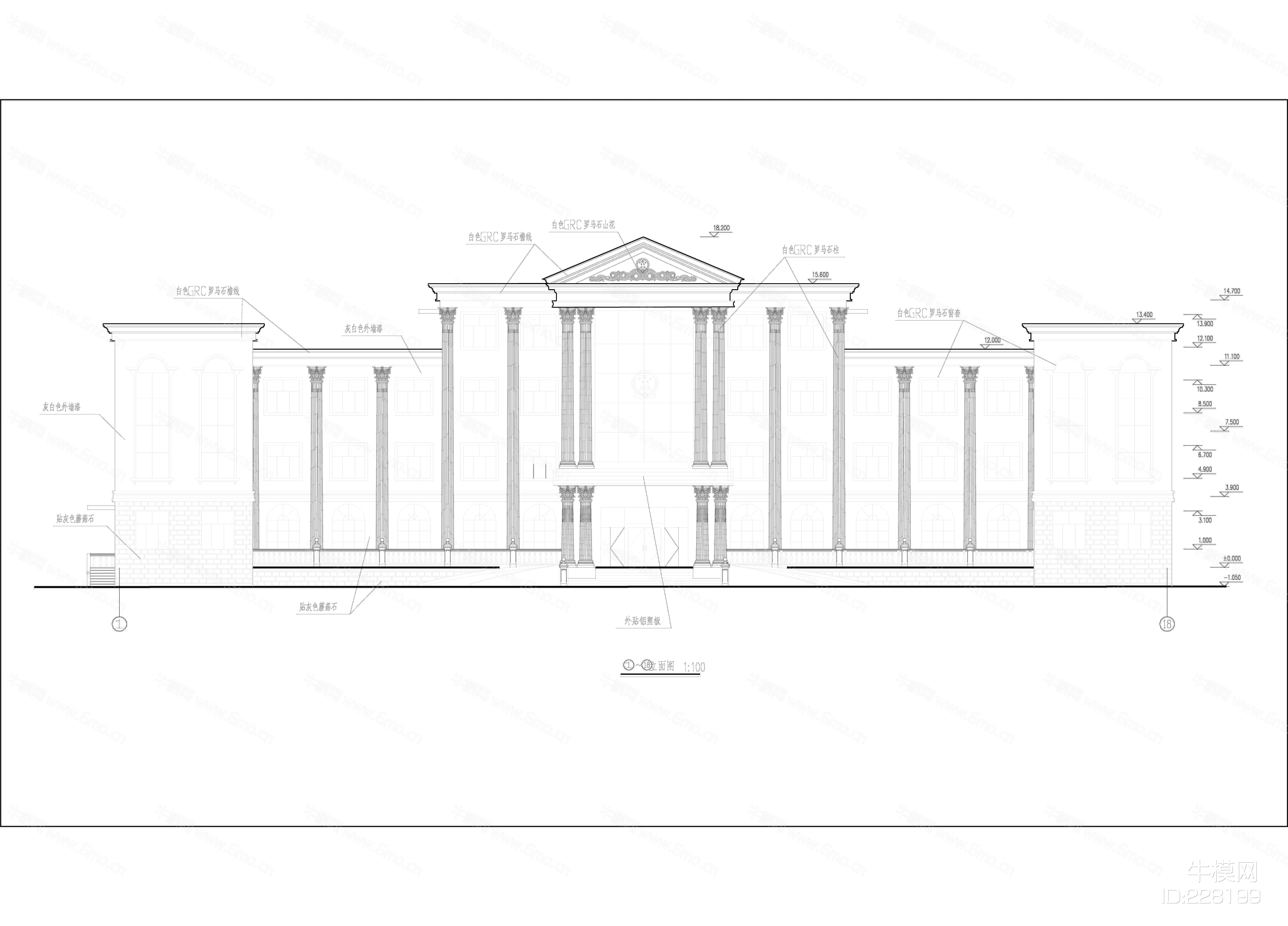 四层办公楼建筑施工图
