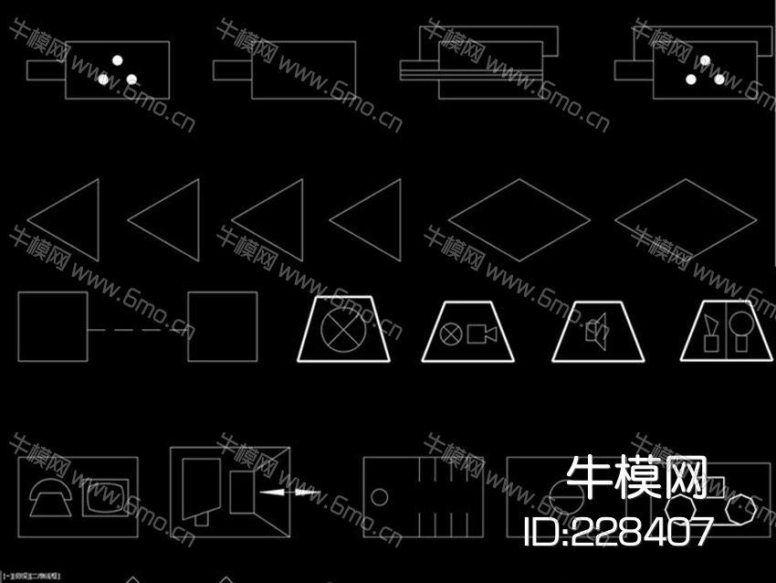 安防监控设备CAD图