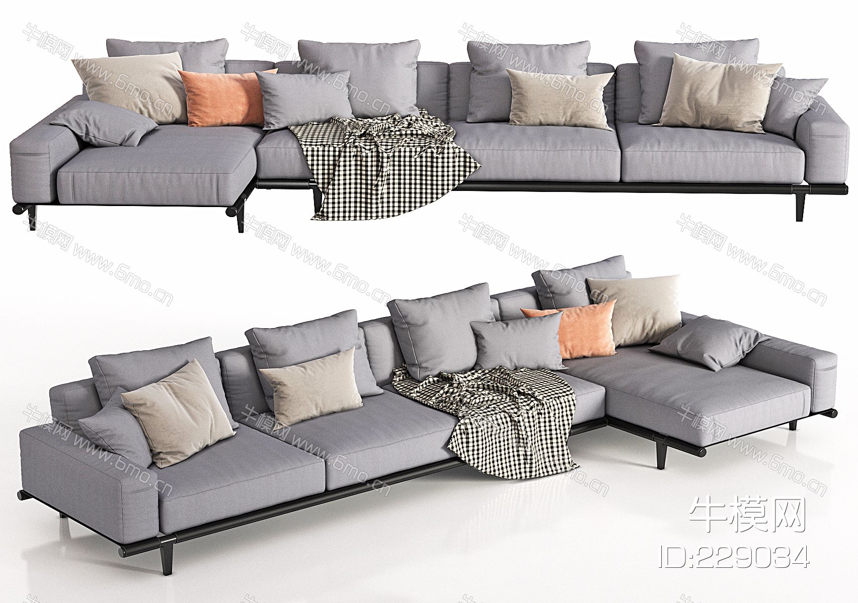现代多人布艺沙发，组合沙发，休闲沙发，客厅沙发，转角沙发，抱枕，毯子