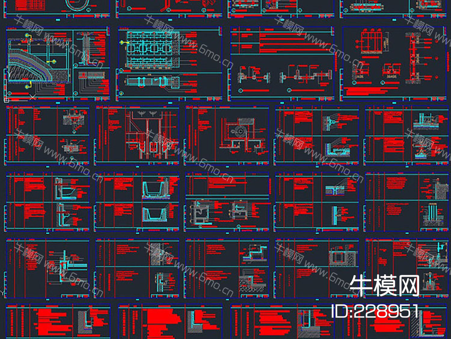 家装工装节点大样合集CAD