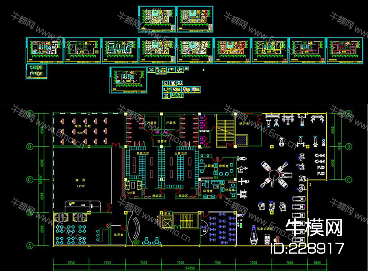 健身房全套CAD施工图