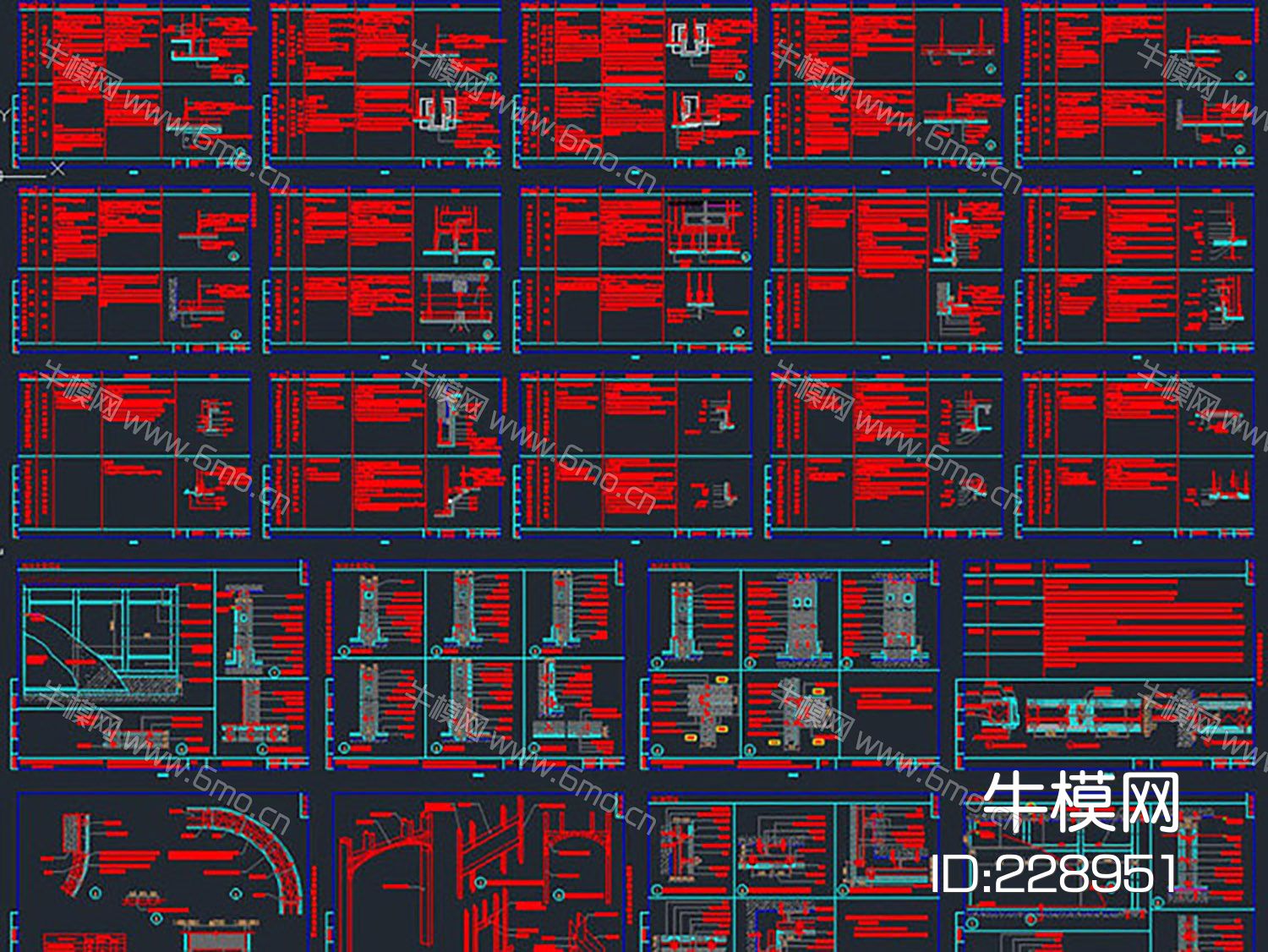 家装工装节点大样合集CAD