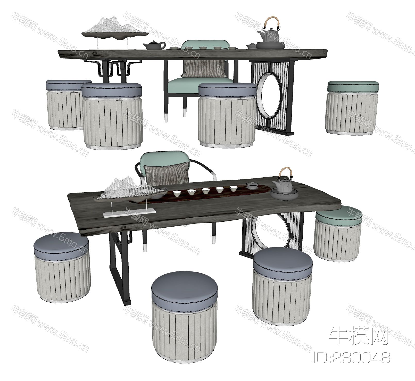 新中式茶桌椅，茶桌，茶椅，书桌椅，书桌，书椅，沙发凳，毯子，办公桌，办公椅，写字桌，书画桌