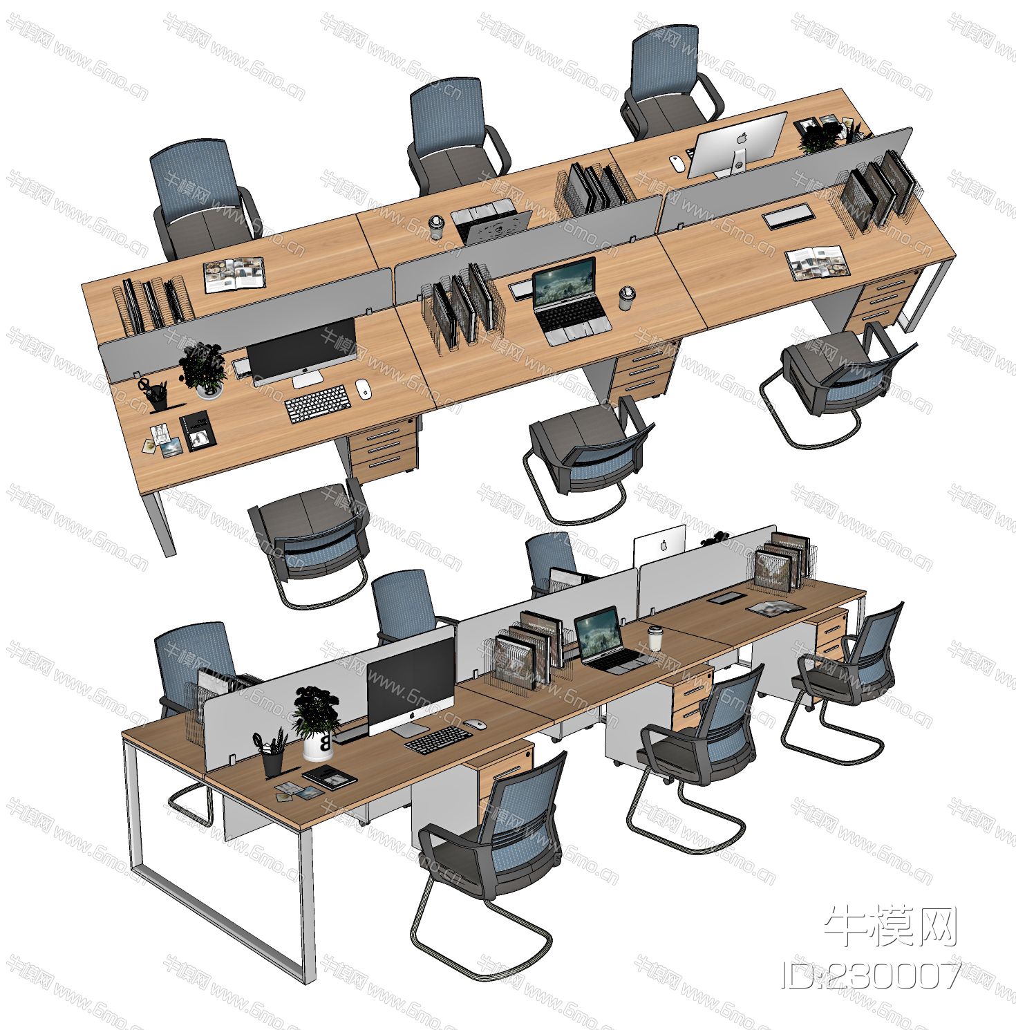 现代办公桌椅，职员桌，工位，员工位，桌上屏，桌屏，弓形椅，办公椅，弓架椅 