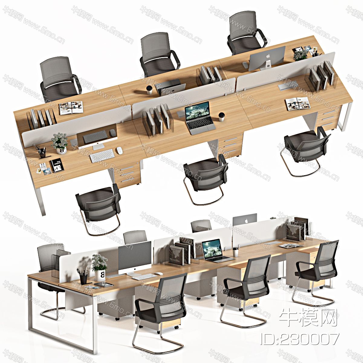 现代办公桌椅，职员桌，工位，员工位，桌上屏，桌屏，弓形椅，办公椅，弓架椅 