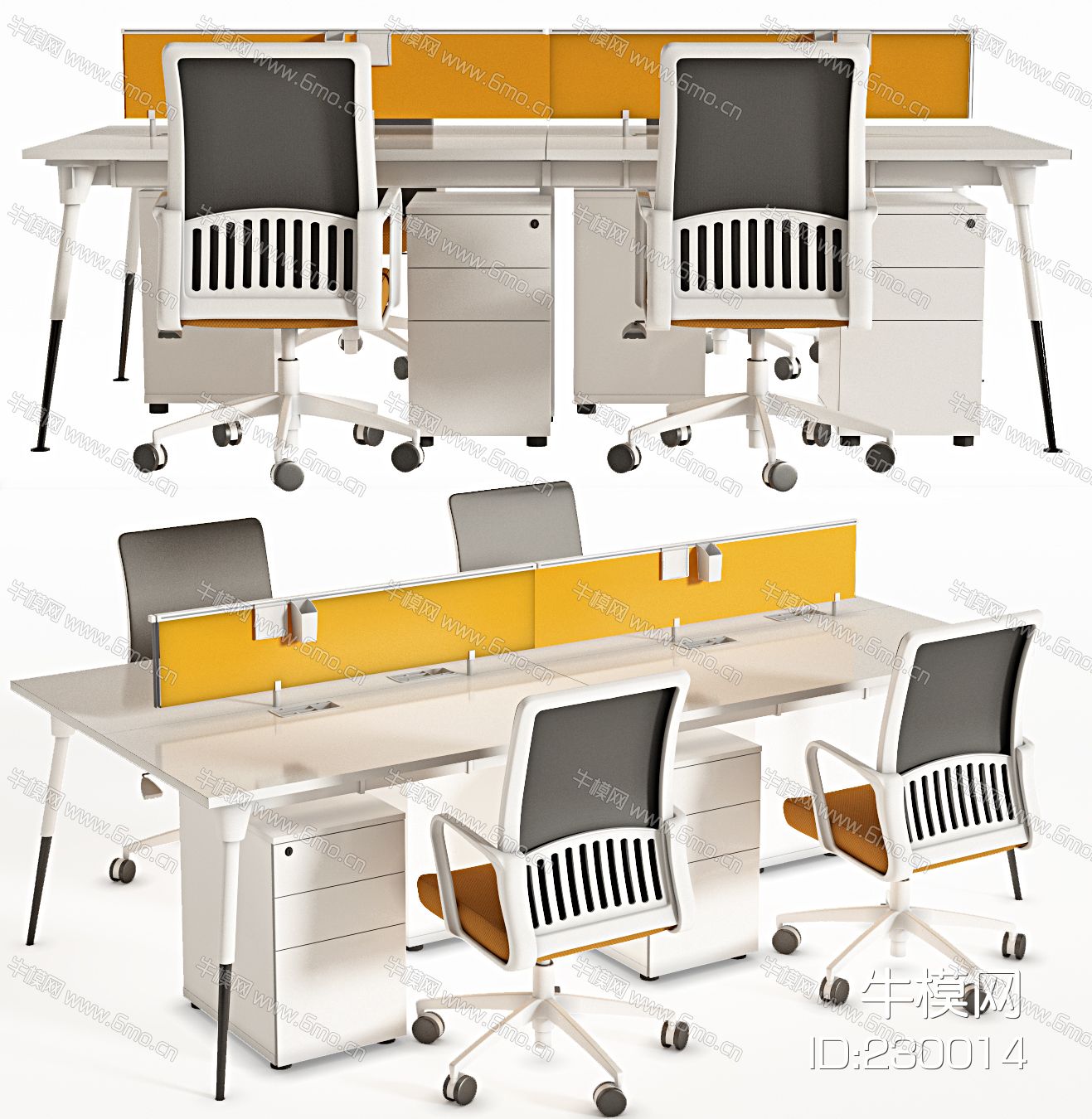 现代办公桌椅，办公桌，办公椅，桌上屏，员工位，工位，职员桌，职员椅，条桌