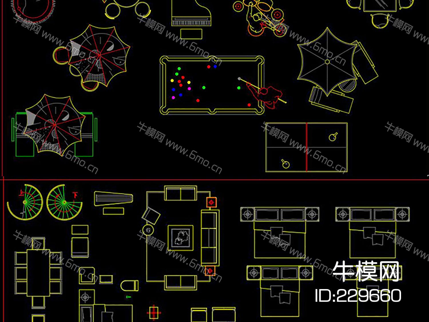 室内设计装修公司设计师常用素材CAD图库