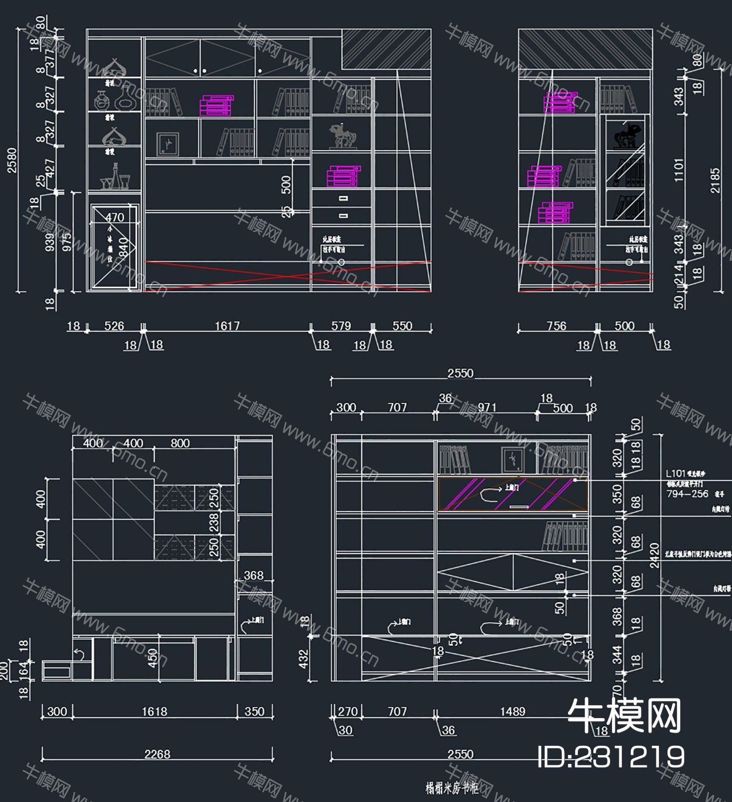 全屋定制榻榻米设计案例CAD图CAD设计素材