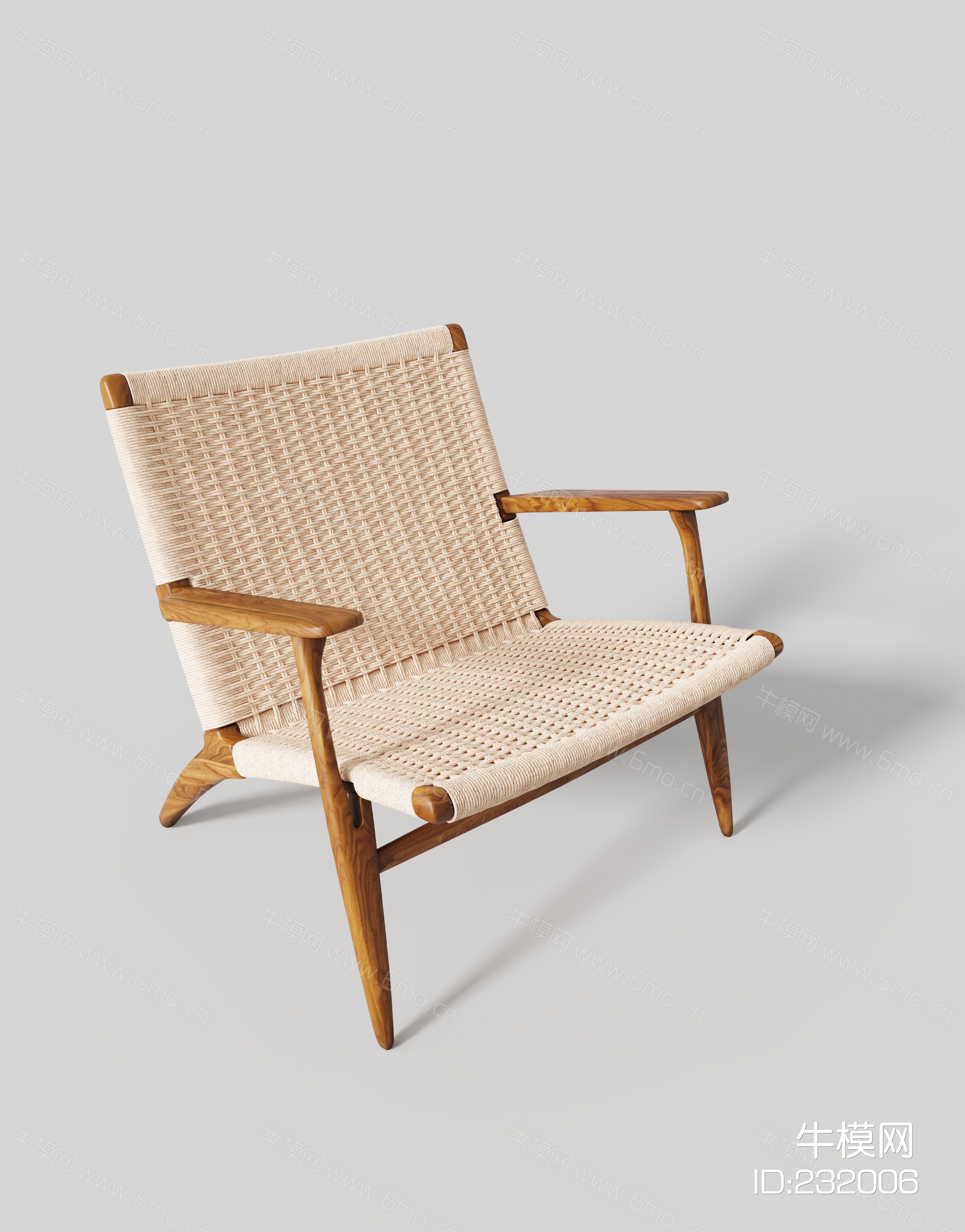 木质 编织椅