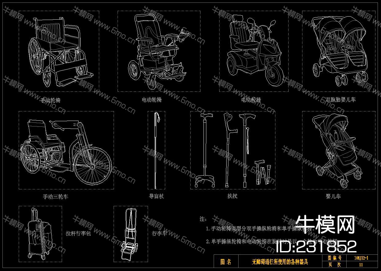 无障碍设施通行工具动态图库