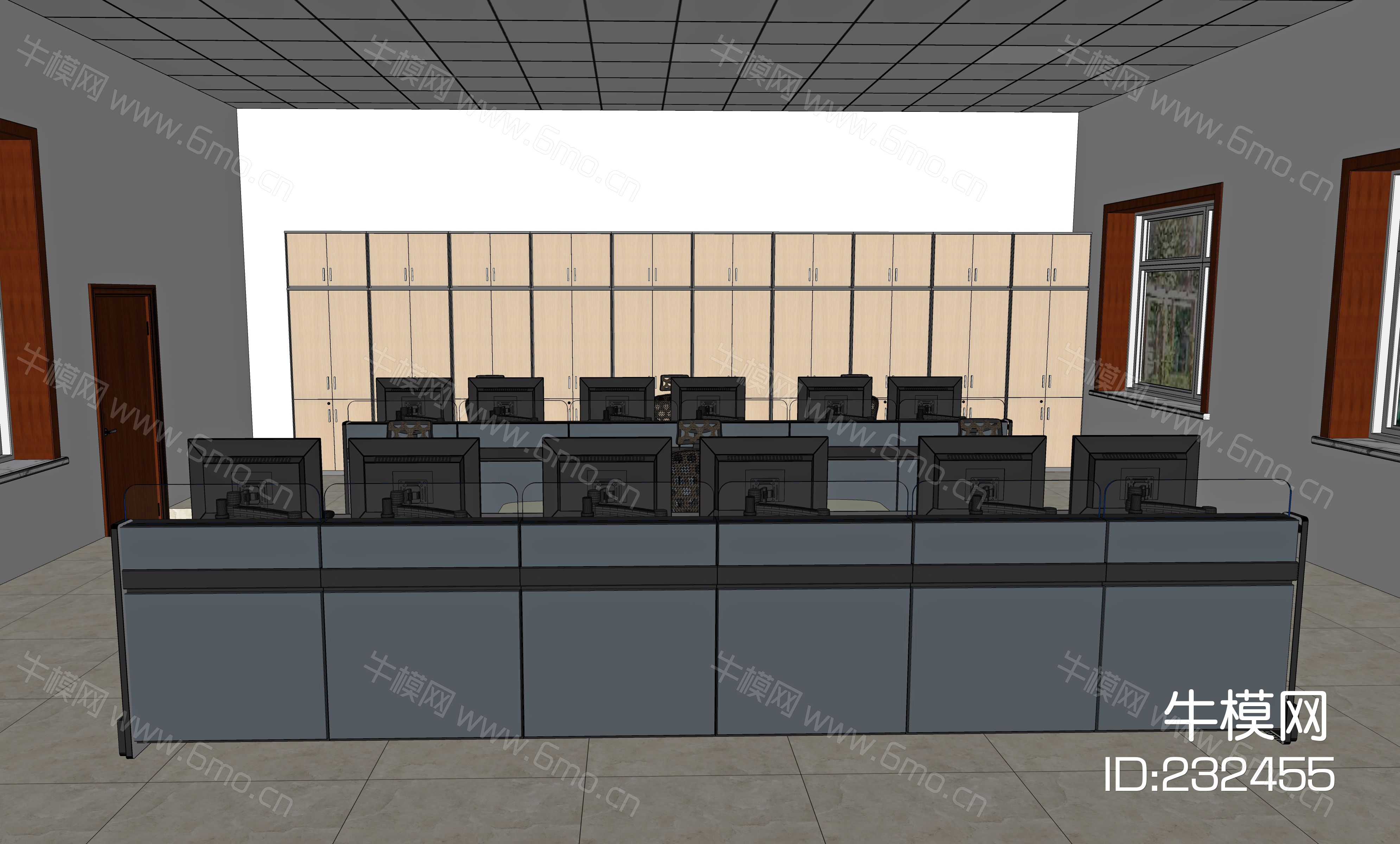 现代办公桌，监控台，监控室，操作台，办公椅，工作台，条桌，控制台，监控