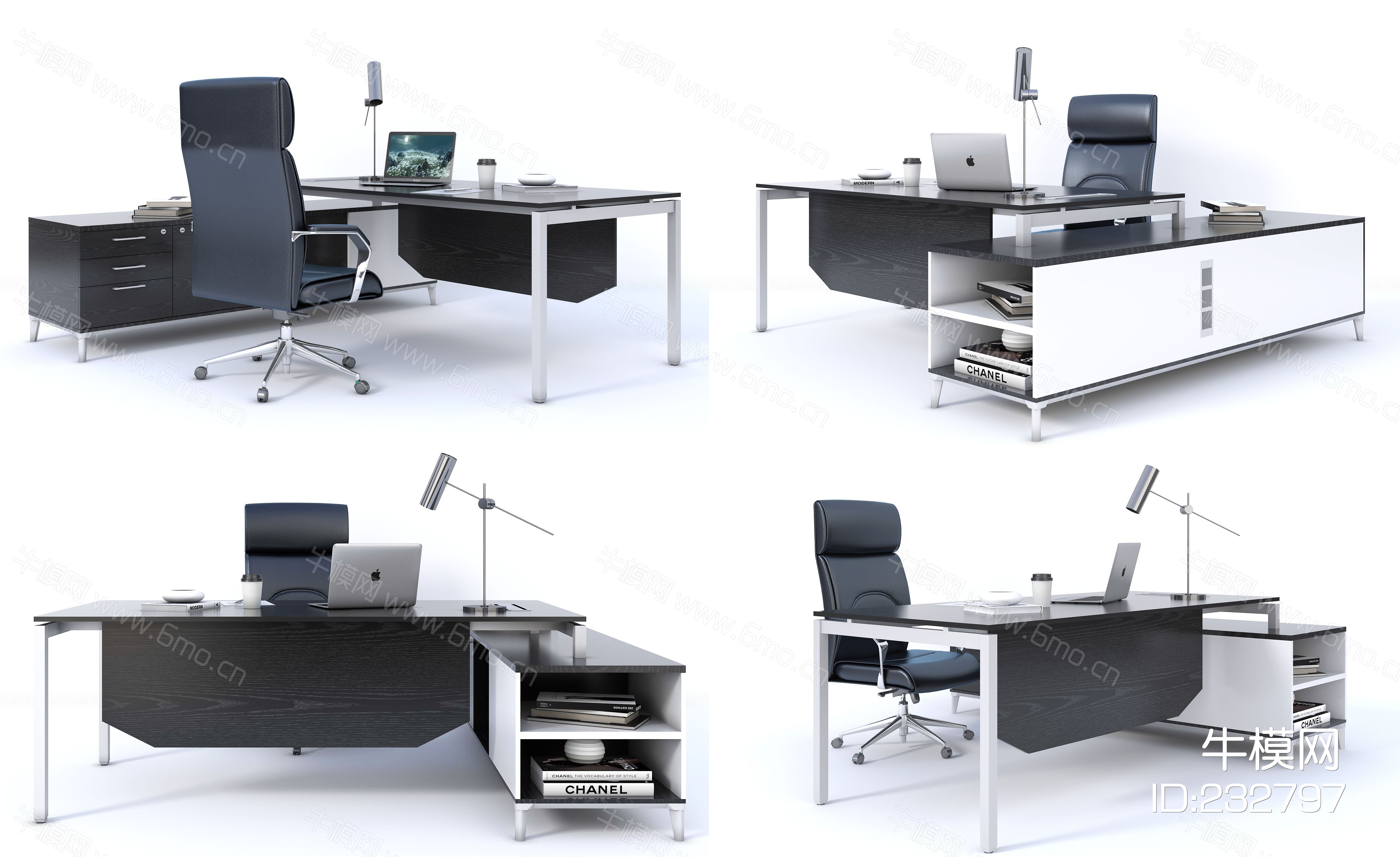 现代班台，办公桌，工位，主管桌，员工位，办公椅，办公桌椅，办公室，经理桌，摆件，电脑，转椅