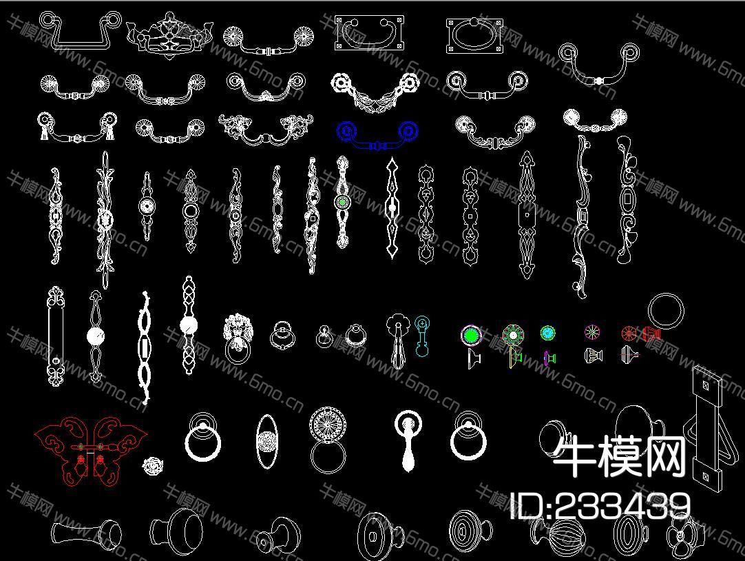 最全家具安装五金 CAD图库