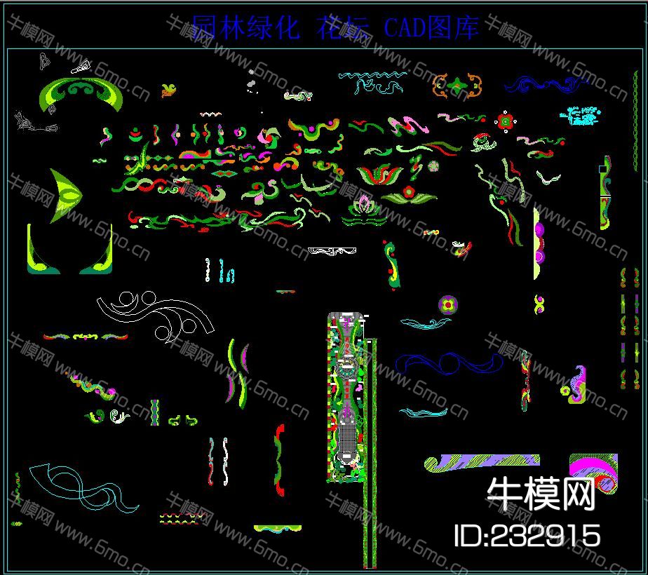 园林绿化 花坛 CAD图库