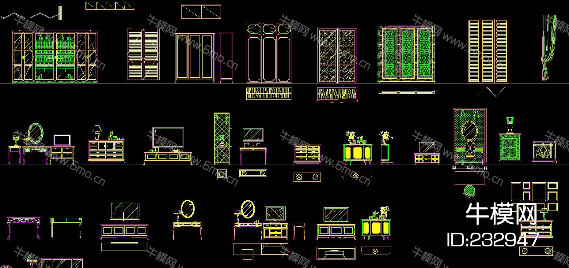 精品欧式家具 CAD图集