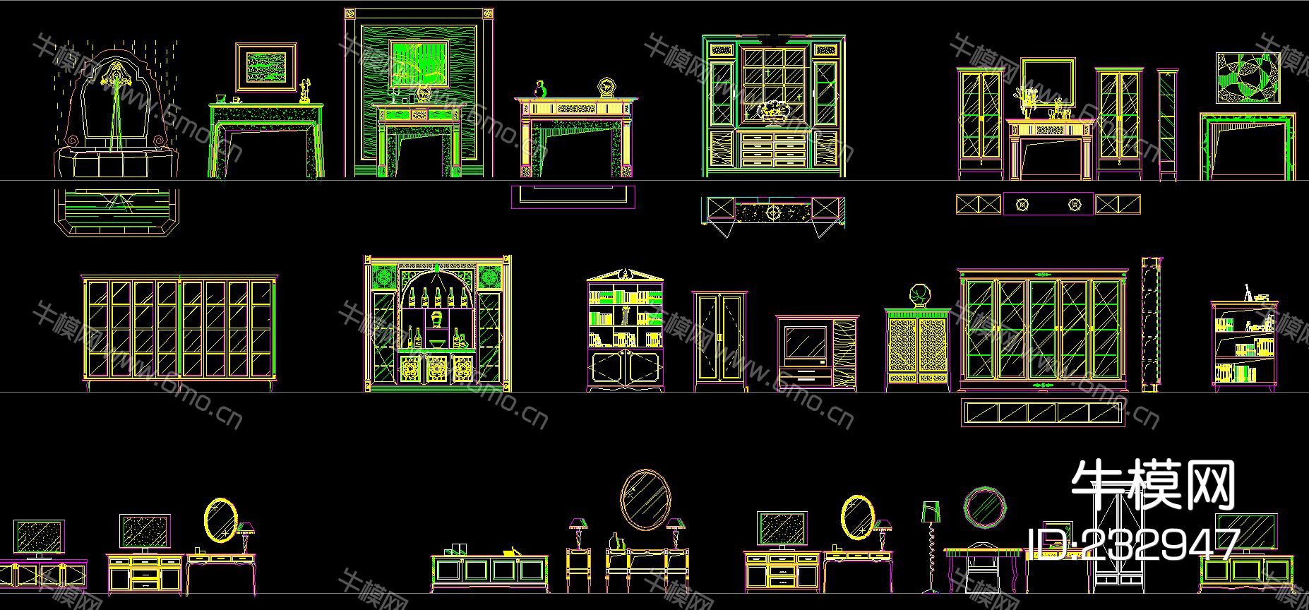 精品欧式家具 CAD图集