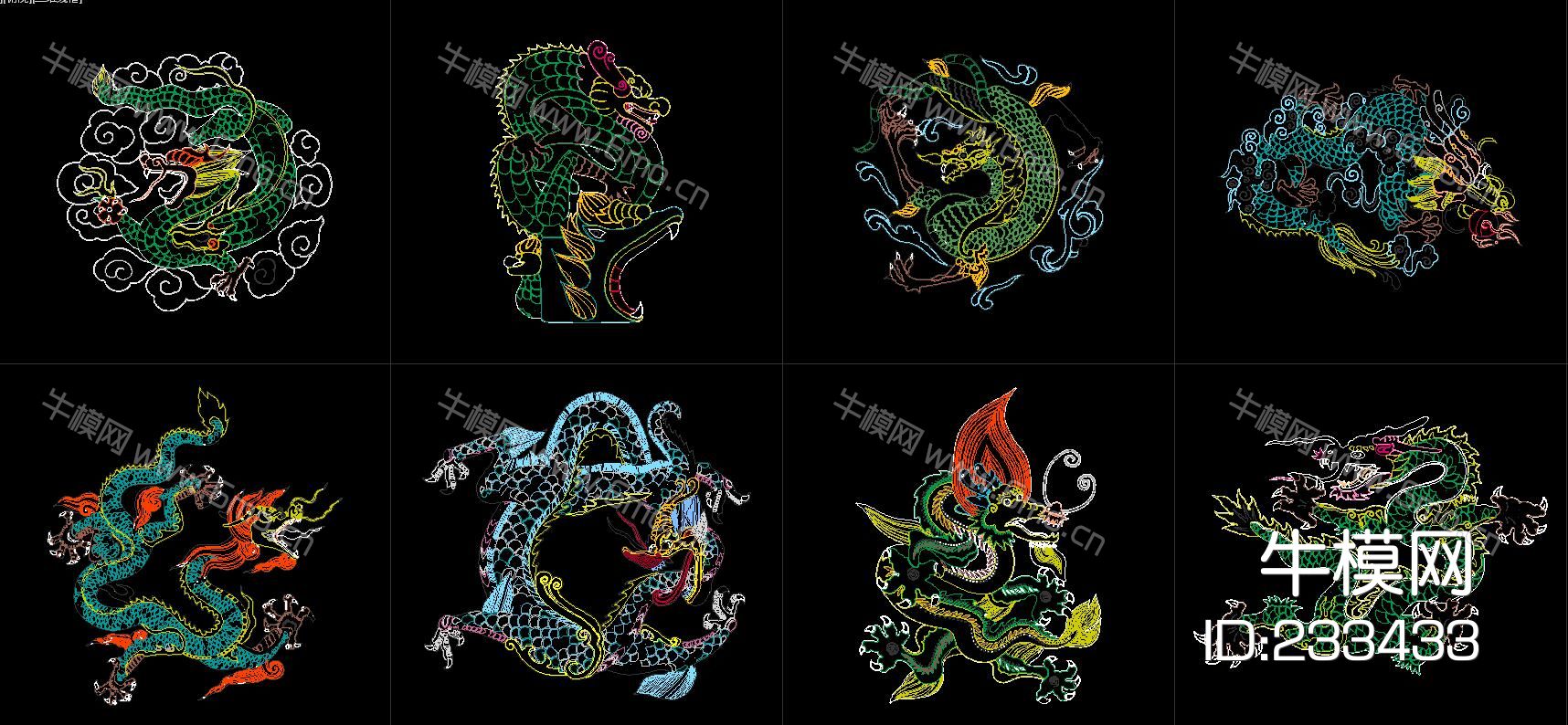 龙图案合集CAD库
