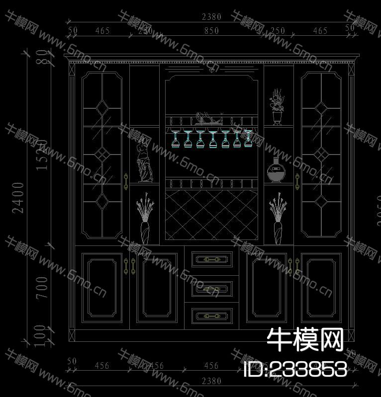 经典实木酒柜ACD图库19例