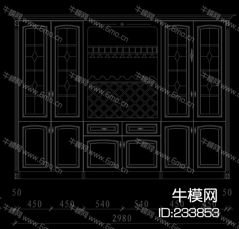 经典实木酒柜ACD图库19例