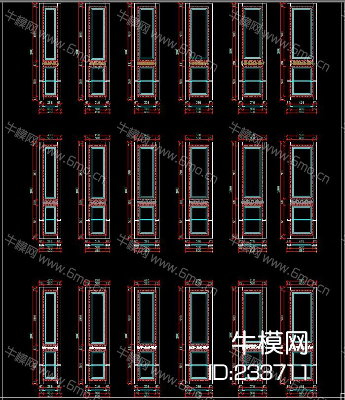 整木定制设计师标准模块CAD图库