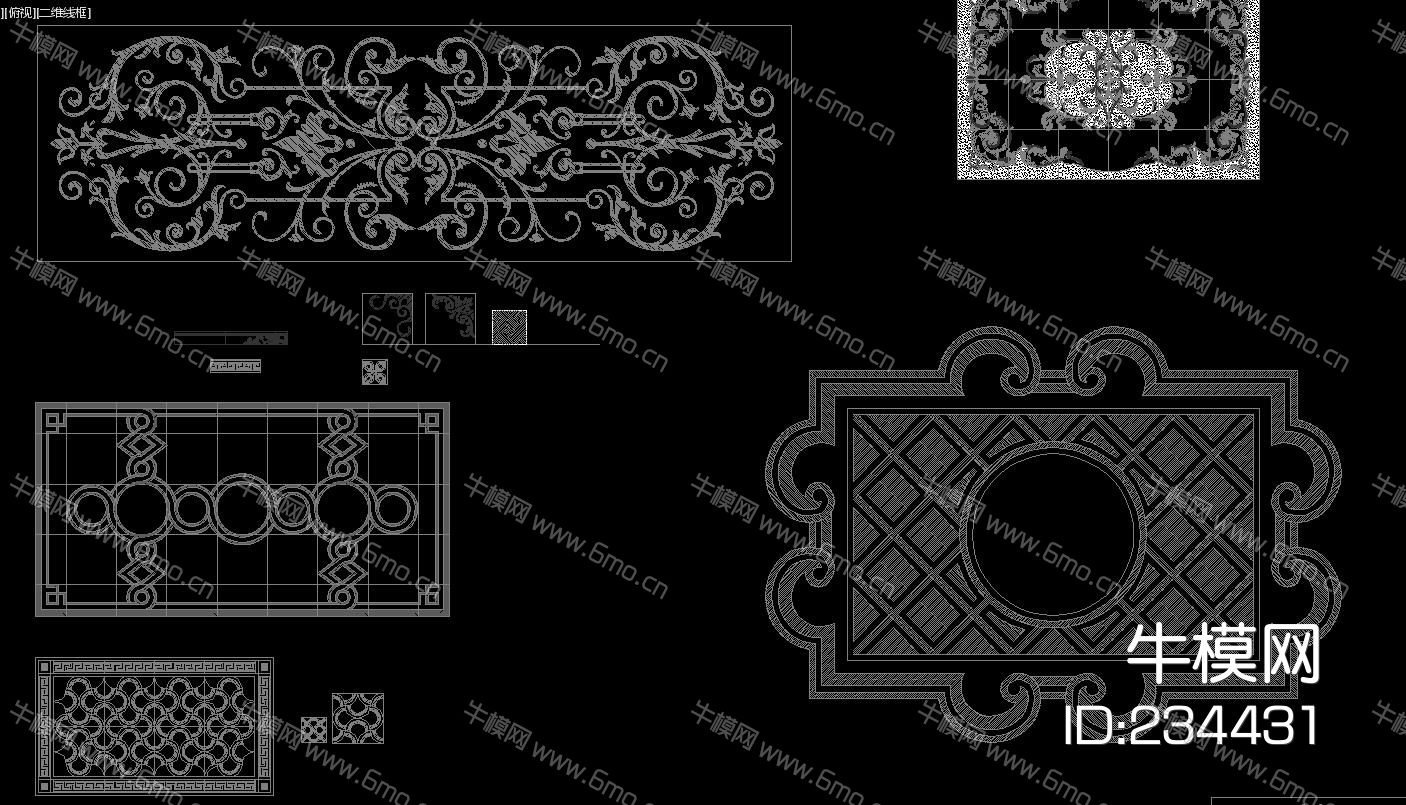 地面拼花图集 水刀 拼花 雕刻花纹