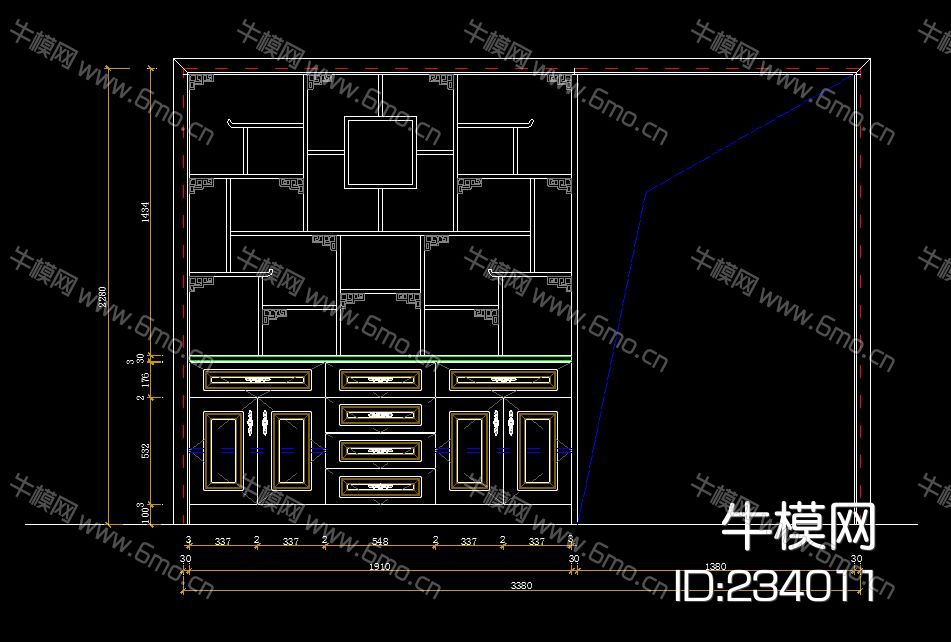博古架 多宝格 CAD图库