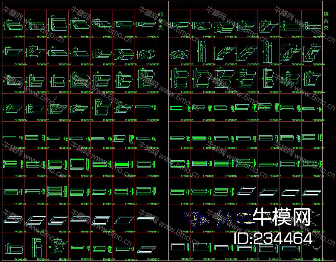 欧式CAD石膏线