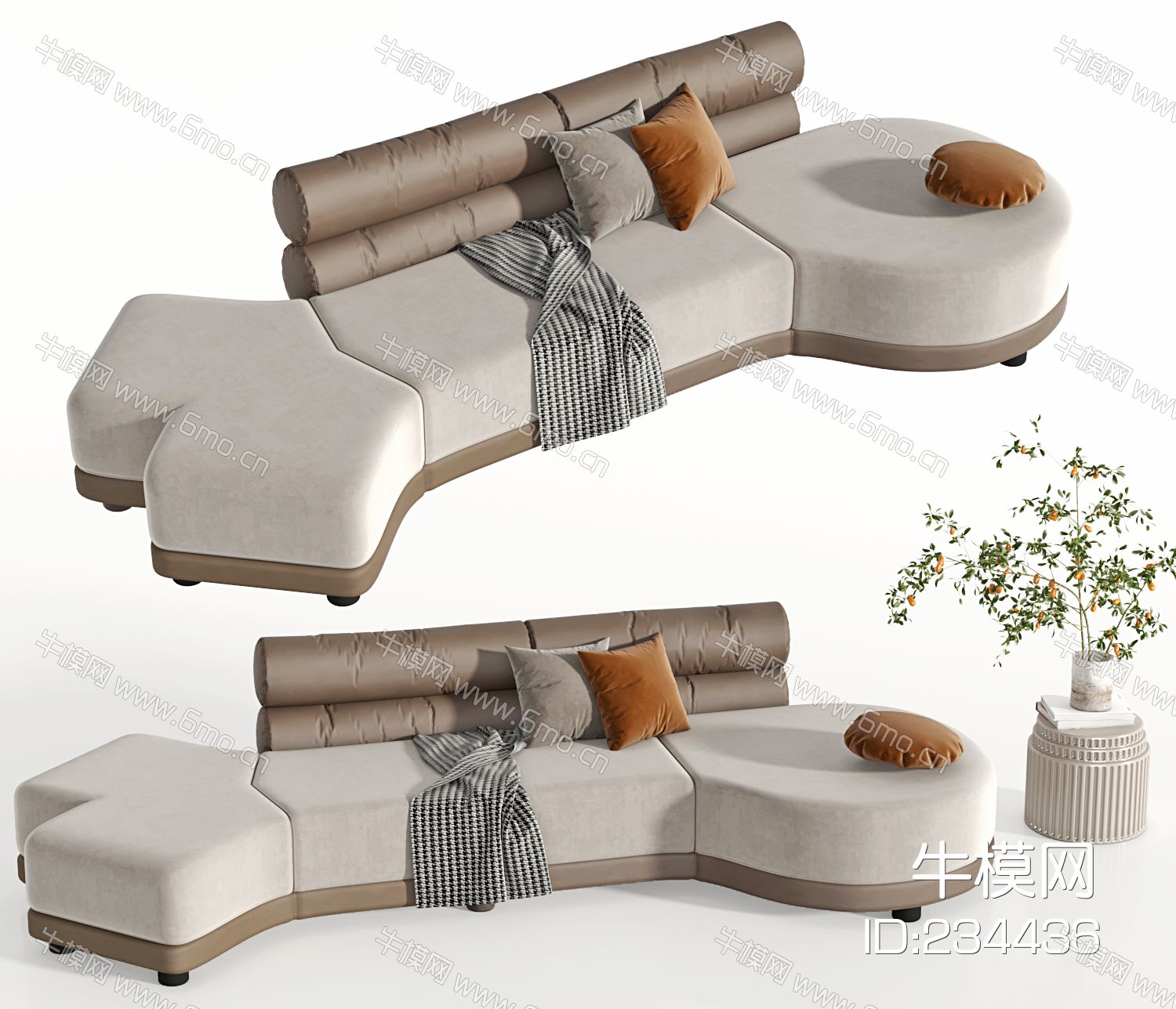现代异型沙发，多人沙发，布艺沙发，休闲沙发，客厅沙发，花，创意沙发，毯子