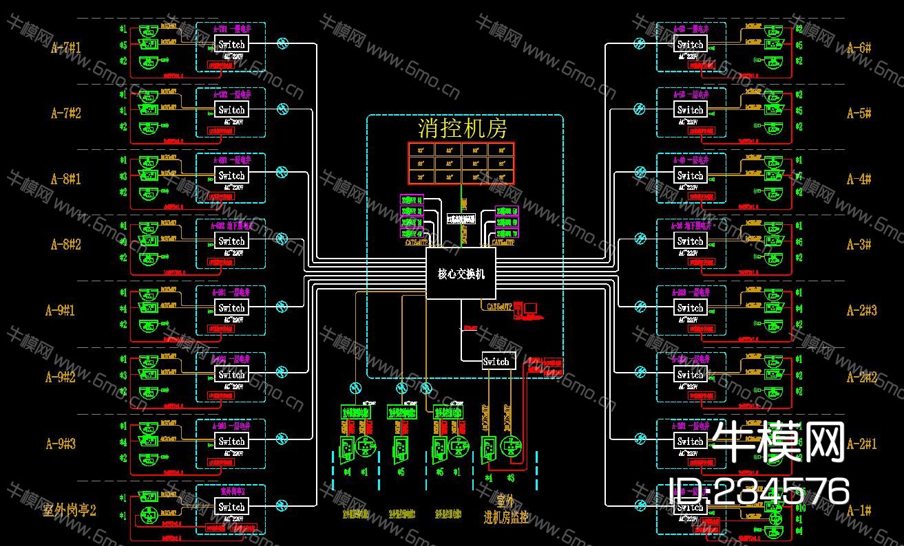大型综合小区弱电智能化工程CAD深化施工全套