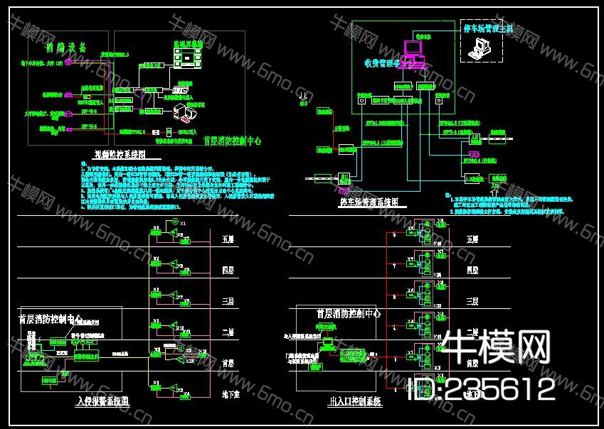 医院弱电系统CAD施工图CAD平面图