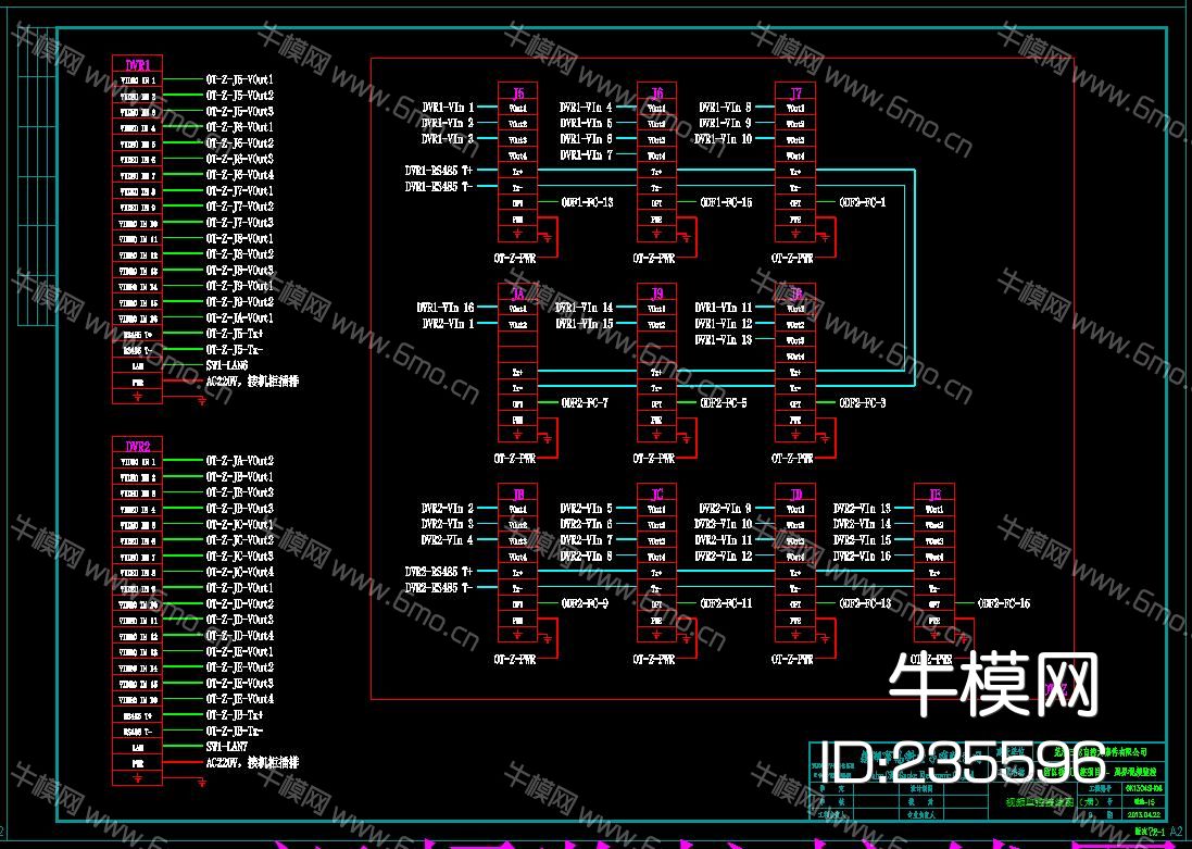 周界视频 监控 全套CAD设计图纸