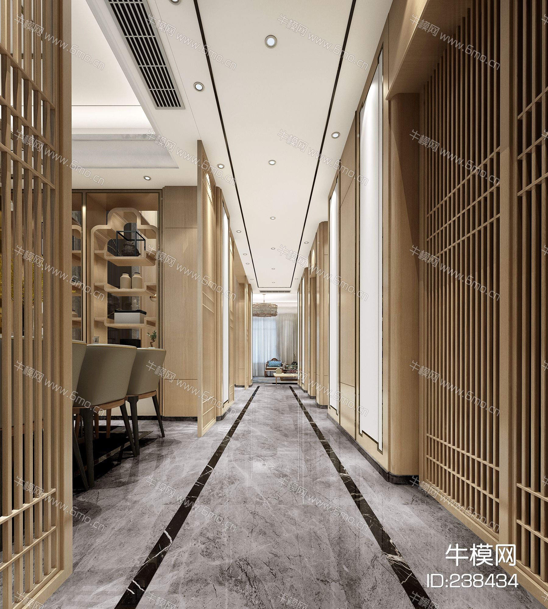 金地紫悦府售楼处项目CAD施工图效果图