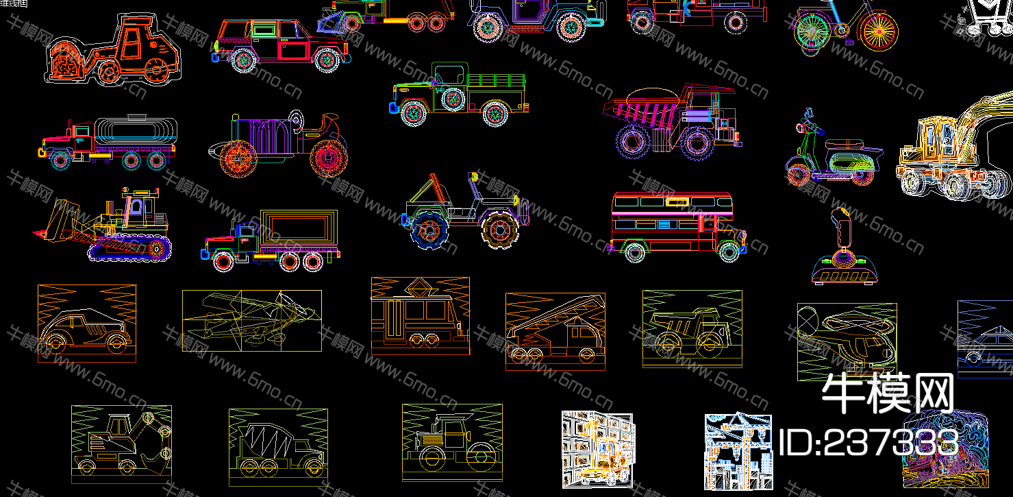 汽车 工程机械CAD炫彩图集