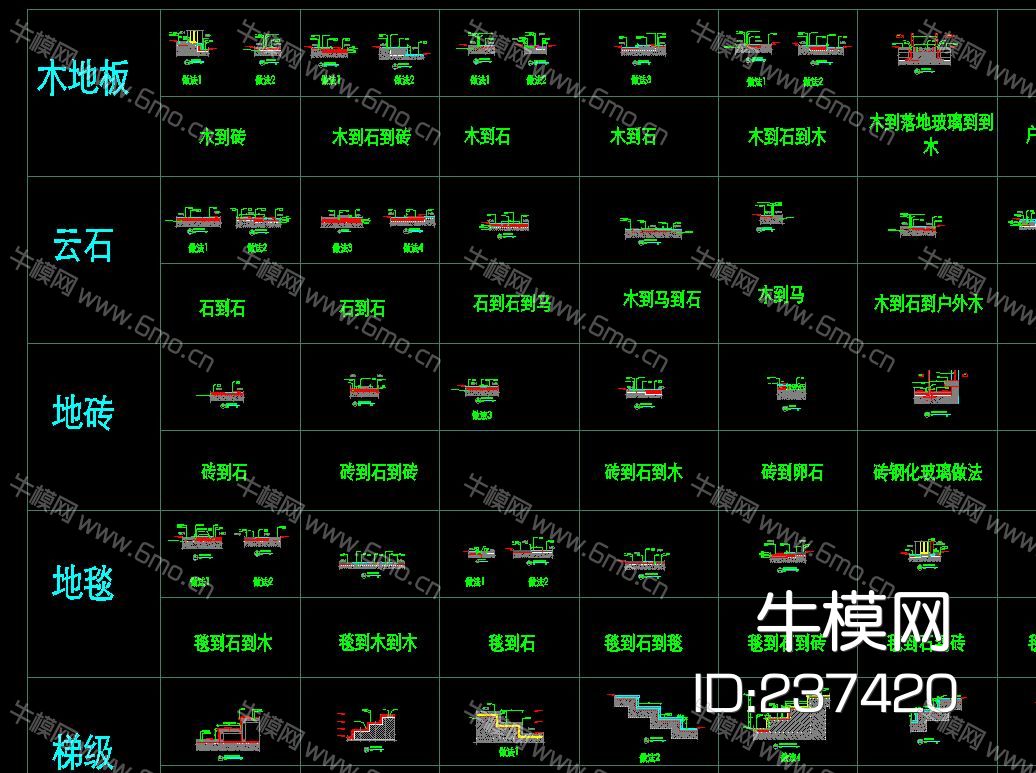 室内装修大样节点CAD图库