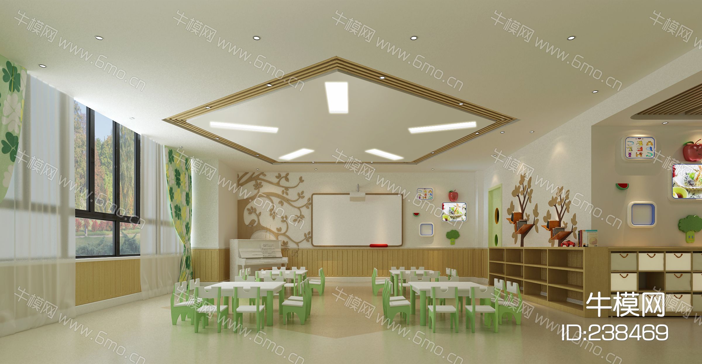 幼儿园室内装饰设计CAD施工图效果图