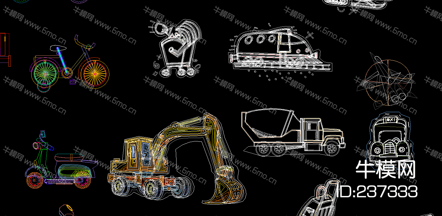 汽车 工程机械CAD炫彩图集