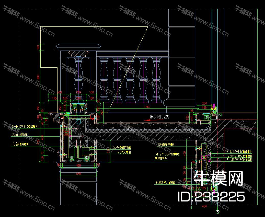 干挂大理石CAD节点图