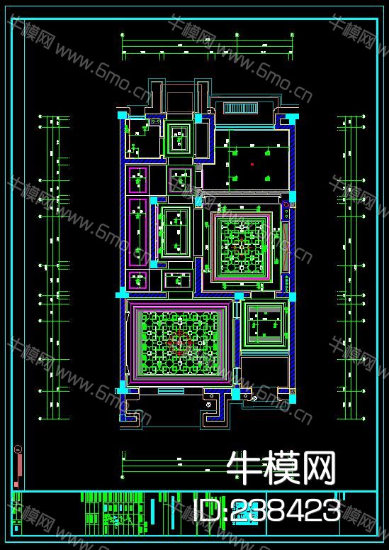 别墅会所样板间效果图施工图
