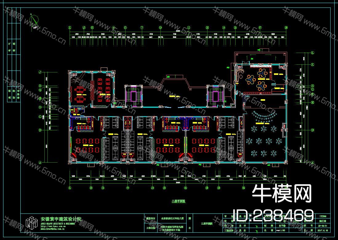 幼儿园室内装饰设计CAD施工图效果图