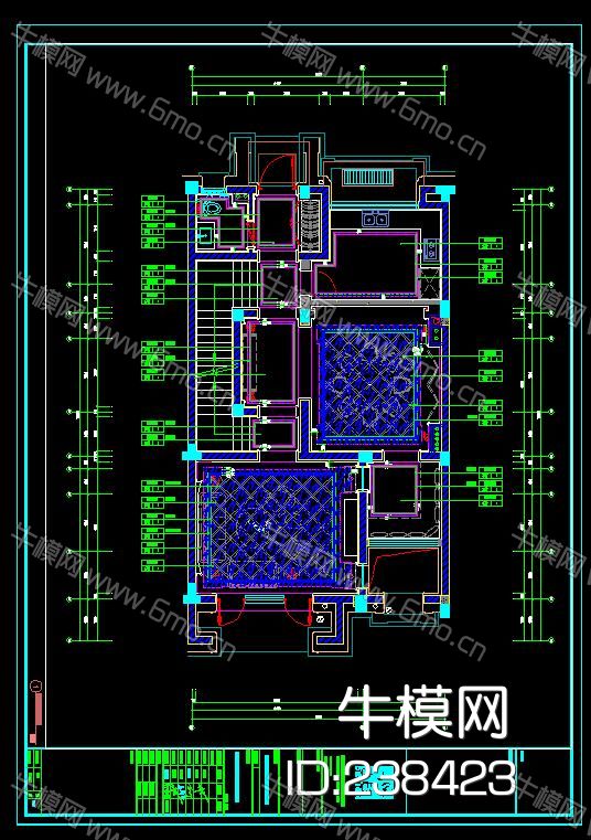 别墅会所样板间效果图施工图