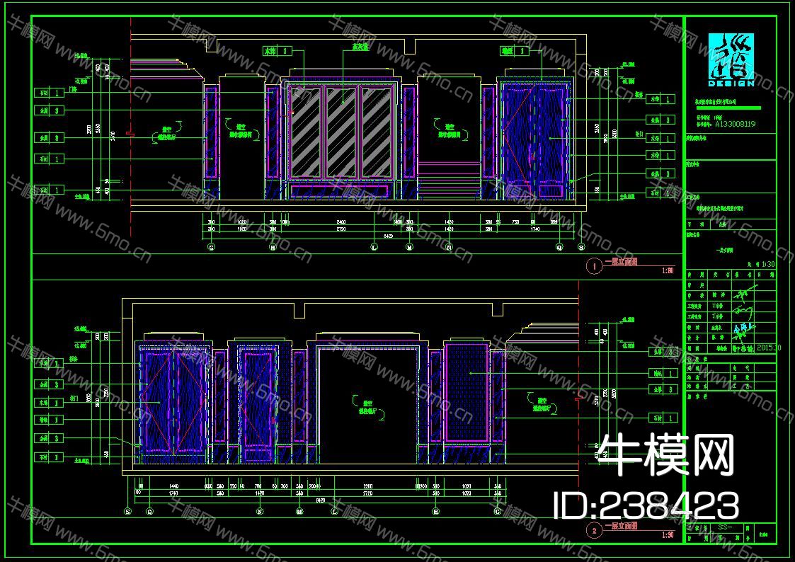 别墅会所样板间效果图施工图