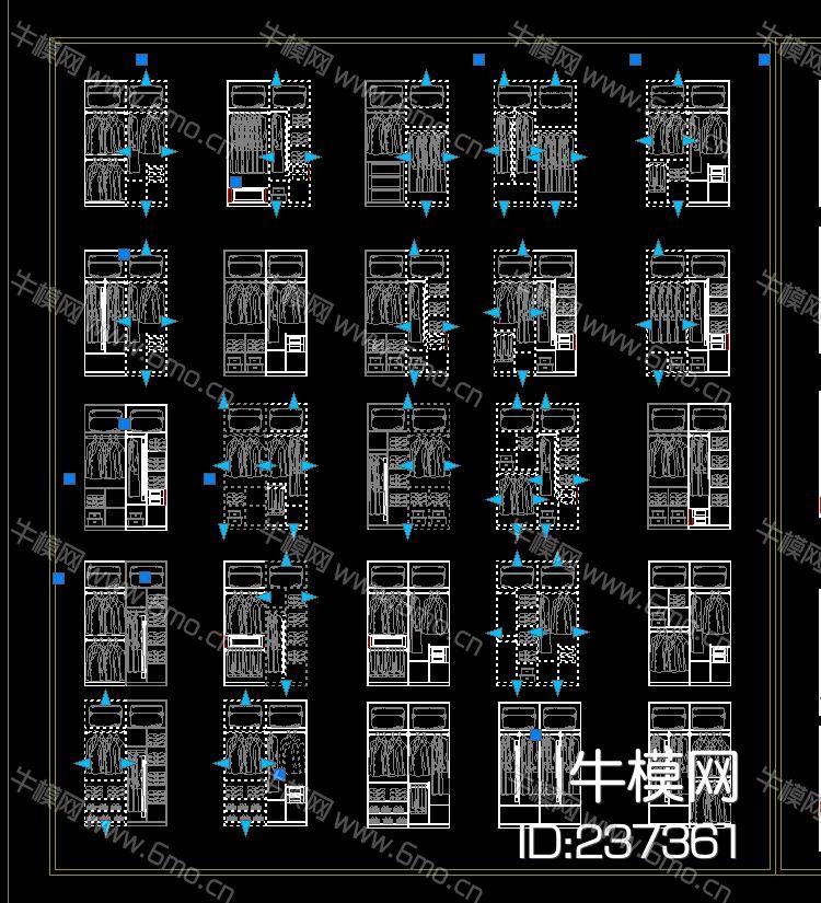 衣柜动态块 CAD图库